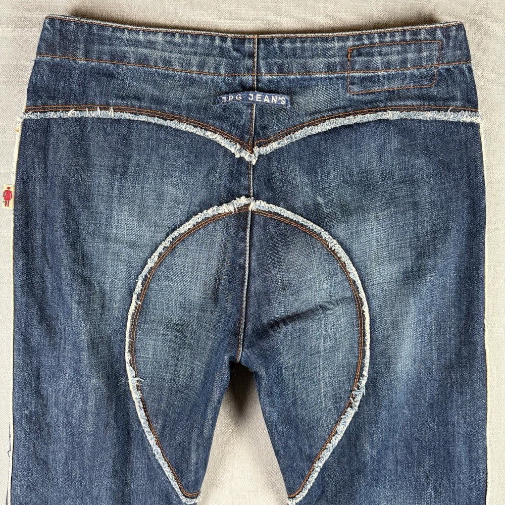JPG Jean's Jean Paul Gaultier Womens 30" Corset Lace Up Flare Jeans Y2K Vintage - Picture 9 of 12